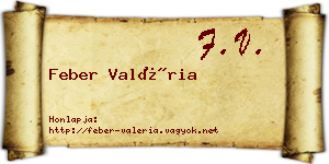Feber Valéria névjegykártya